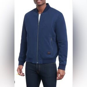 Men's Lucky Brand BELMONT WATER-RESISTANT QUILTED BOMBER JACKET IN MIDNIGHT NAVY